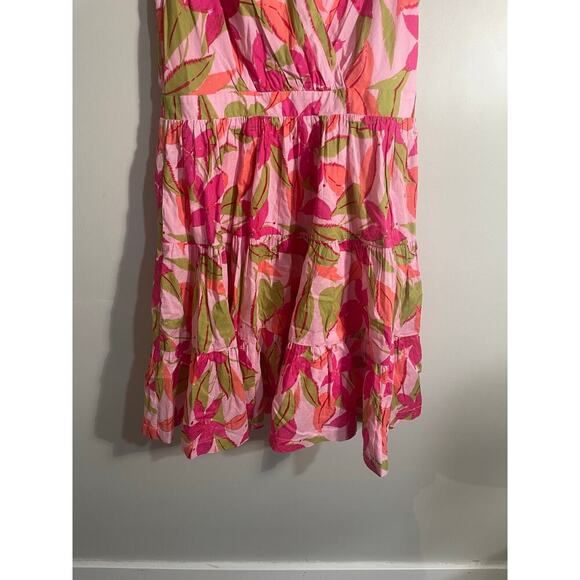 Taylor Pink Tropical Floral Print Ruffle Mini Dress - Picture 4 of 12